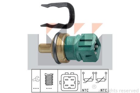 Датчик температури охолодж. рідини/масла/топлива (аналог EPS 1.830.260/Facet 7.3260) KW 530 260 (фото 1)