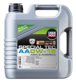 Олива моторна Special Tec AA 0W-16, 4л. LIQUI MOLY 21327