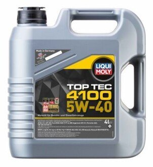 Моторна олива TOP TEC 4100 5W-40 4Л LIQUI MOLY 2195