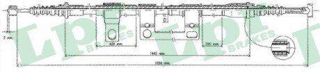 Трос ручного гальма LP LPR C0395B