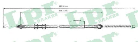 Трос ручного гальма LP LPR C0700B