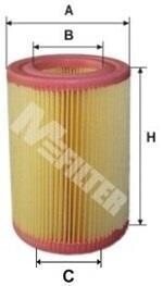 Фільтр повітряний Smart Cabrio/Fortwo 00-07 MFILTER M-FILTER A 8025