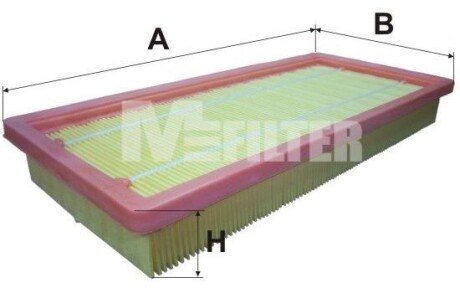 Фільтр повітряний 1.4i Doblo 10-/Bravo 07-/Punto 04- MFILTER M-FILTER K 7029 (фото 1)