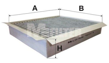 Фільтр салону MB W163 98- (вугільний) MFILTER M-FILTER K 9105C