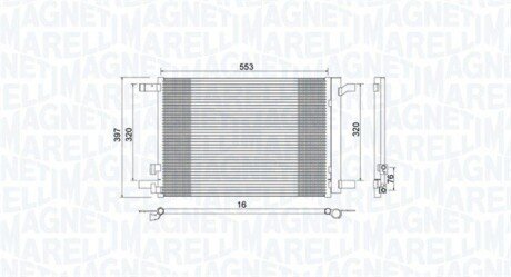 Радіатор кондиціонера MAGNETI MARELLI 350203964000 (фото 1)