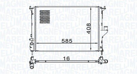 Радіатор системи охолодження MAGNETI MARELLI 350213160900 (фото 1)