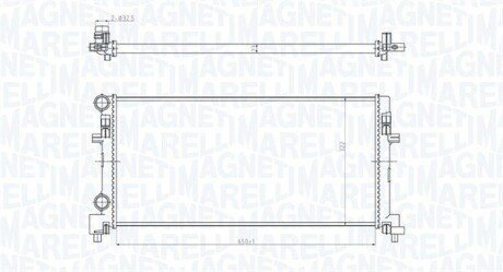 Радіатор системи охолодження MAGNETI MARELLI 350213166200