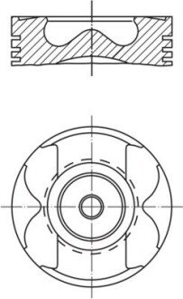 Поршень MAHLE / KNECHT 001 PI 00177 001 (фото 1)