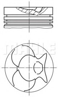 Поршень MAHLE MAHLE / KNECHT 002 49 00 (фото 1)