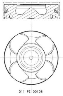 Поршень з кільцями FIAT/OPEL 83.4 198A5.000/A20DT/A20DTC/A20DTH/Z20DTJ (Mahle) Mahle MAHLE / KNECHT 011 PI 00108 001 (фото 1)