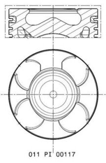 Поршень FIAT/OPEL 69.6 199B1/A13DTE/A13DTR/A13FD/Z13DTE (MAHLE) Mahle MAHLE / KNECHT 011 PI 00117 000