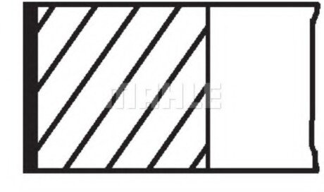 A_Комплект поршневих кілець RENAULT/DACIA - знято з виробництва Mahle MAHLE / KNECHT 02215N1 (фото 1)