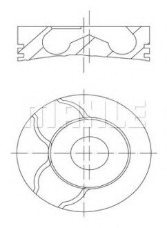 Поршень Kangoo 1.5dCi 2003- 76.5 mm MAHLE MAHLE / KNECHT 022 21 02 (фото 1)