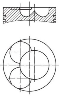 Поршень 1-2 цил (81.51mm, +0,50мм) MAHLE / KNECHT 0280602