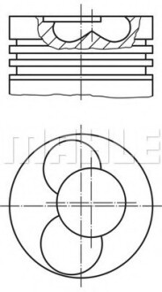 Поршень MH 03040 00 MAHLE / KNECHT 030 40 00