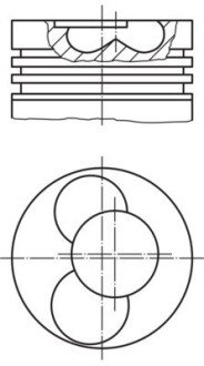 Поршень MAHLE MAHLE / KNECHT 030 41 02 (фото 1)