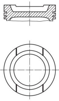 Поршень MH 03301 01 MAHLE / KNECHT 033 01 01