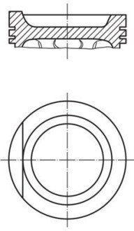 Поршень MAHLE MAHLE / KNECHT 0339701 (фото 1)