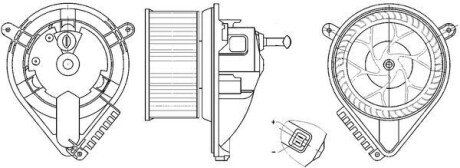 Моторчик пічки MAHLE MAHLE / KNECHT AB 271 000S