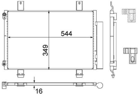 Конденсер кондиціонера MAHLE / KNECHT AC 456 000S