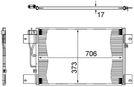 Радіатор кондиціонера MAHLE MAHLE / KNECHT AC 533 000S