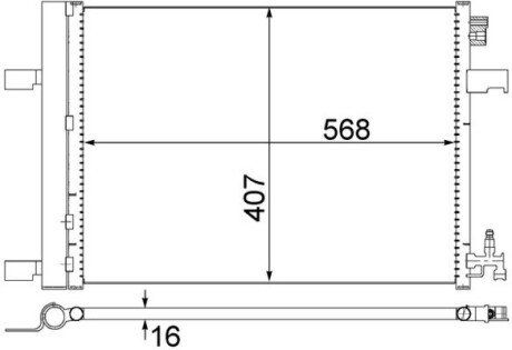 Радіатор кондиціонера MAHLE MAHLE / KNECHT AC 636 000S