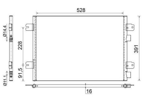 Радіатор кондиціонера MAHLE MAHLE / KNECHT AC 691 000S (фото 1)