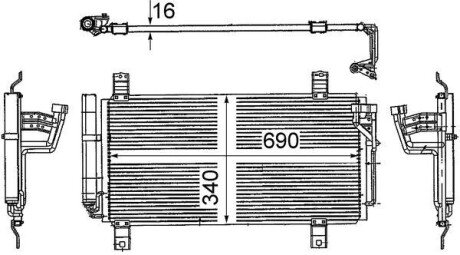 Радіатор кондиціонера MAHLE MAHLE / KNECHT AC 714 000S