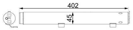 Осушувач радіатора кондиціонера MAHLE MAHLE / KNECHT AD 285 000S (фото 1)