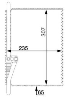 Випарник кондиціонера MAHLE MAHLE / KNECHT AE 74 000S (фото 1)