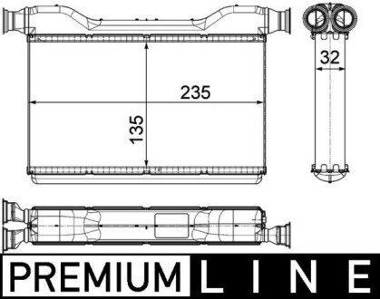 Радiатор опалення MAHLE 8FH 351 315-491 MAHLE / KNECHT AH 189 000P