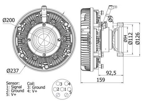 Віскомуфта вентилятора MAHLE MAHLE / KNECHT CFC 100 000S