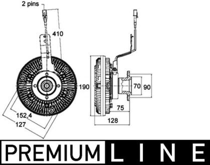 Муфта вентилятора, MAN TGS/TGX MAHLE MAHLE / KNECHT CFC 135 000P