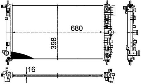 Радіатор охолодження MAHLE MAHLE / KNECHT CR 1098 000P