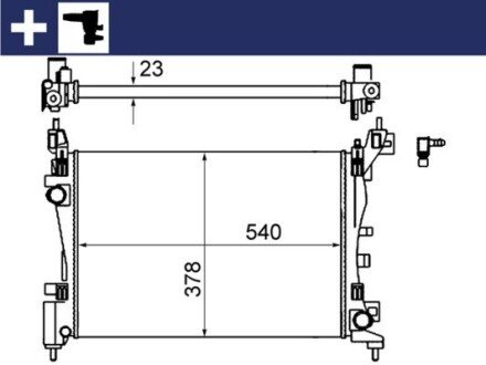 Радіатор охолодження MAHLE MAHLE / KNECHT CR 1121 000S (фото 1)