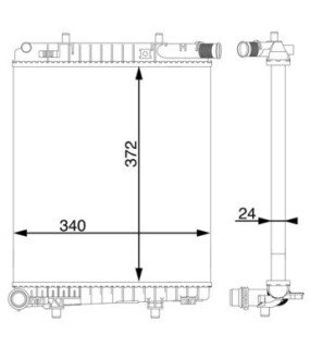 Радіатор охолодження MAHLE MAHLE / KNECHT CR 1591 000S