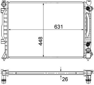 Радіатор MAHLE ORIGINAL MAHLE / KNECHT CR 1686 000S