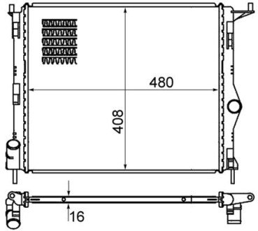 Радіатор охолодження MAHLE 8MK 376 787-351 MAHLE / KNECHT CR 1765 000S