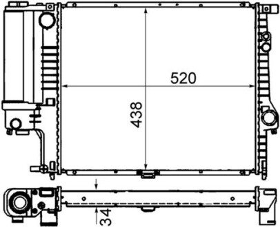 Радіатор охолодження MAHLE MAHLE / KNECHT CR 244 001S