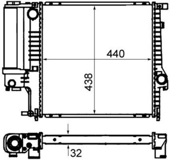 Радіатор охолодження MAHLE 8MK 376 713-124 MAHLE / KNECHT CR 330 000S