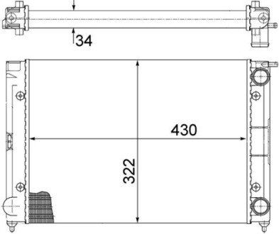 Радіатор охолодження MAHLE 8MK 376 713-334 MAHLE / KNECHT CR 343 000S (фото 1)