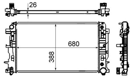 Радіатор охолодження MAHLE MH MAHLE / KNECHT CR 62 000S