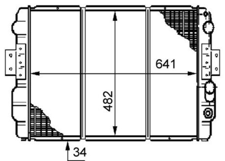 Радіатор охолодження MAHLE 8MK 376 720-361 MAHLE / KNECHT CR 633 000S