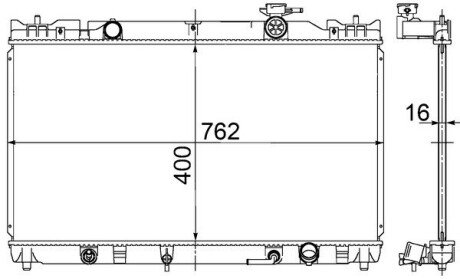 Радіатор охолодження MAHLE 8MK 376 724-571 MAHLE / KNECHT CR 742 000S