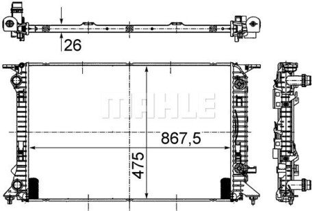 Радіатор охолодження MAHLE MAHLE / KNECHT CR 910 000S