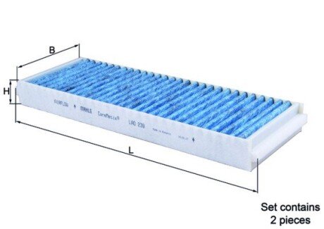Фільтр салону антиалергенний (к-кт 2шт.) Audi A6 2 MAHLE / KNECHT LAO239S
