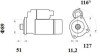 Стартер MAHLE MAHLE / KNECHT MS 891 (фото 3)