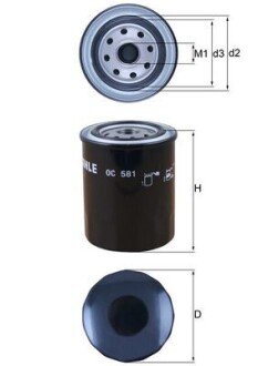 Масляний фiльтр KNECHT MAHLE / KNECHT OC581