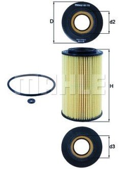 Масляний фiльтр KNECHT MAHLE / KNECHT OX773D