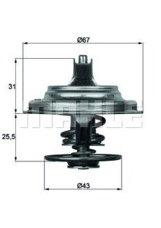 Термостат MAHLE MAHLE / KNECHT TX 23 71D